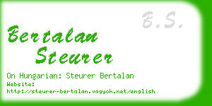bertalan steurer business card